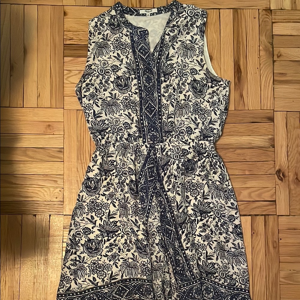 Floral Sleeveless Dress- 100% silk